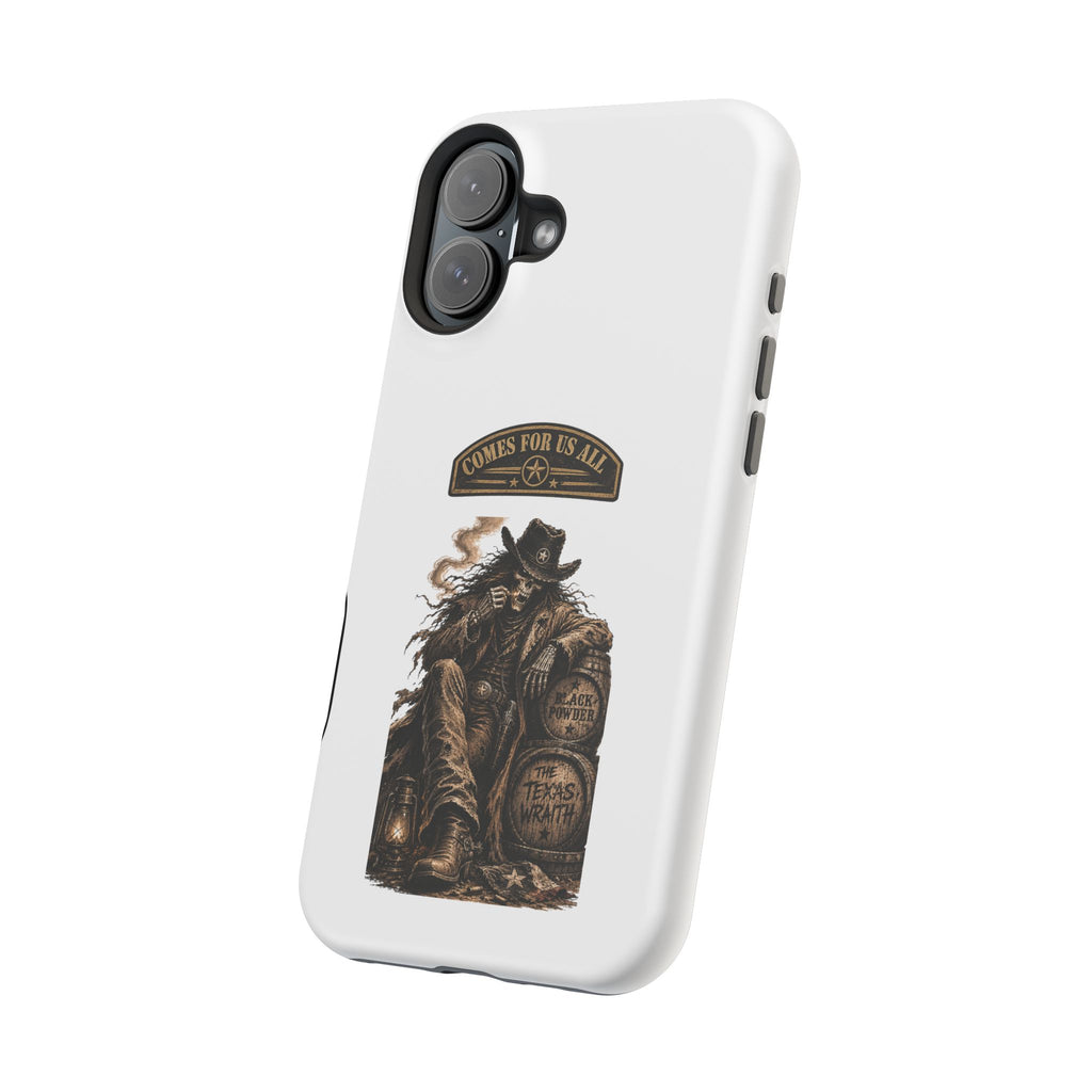 Cowboy Reaper Phone Case — 'Comes For Us All' Magnetic Impact-Resistant Design