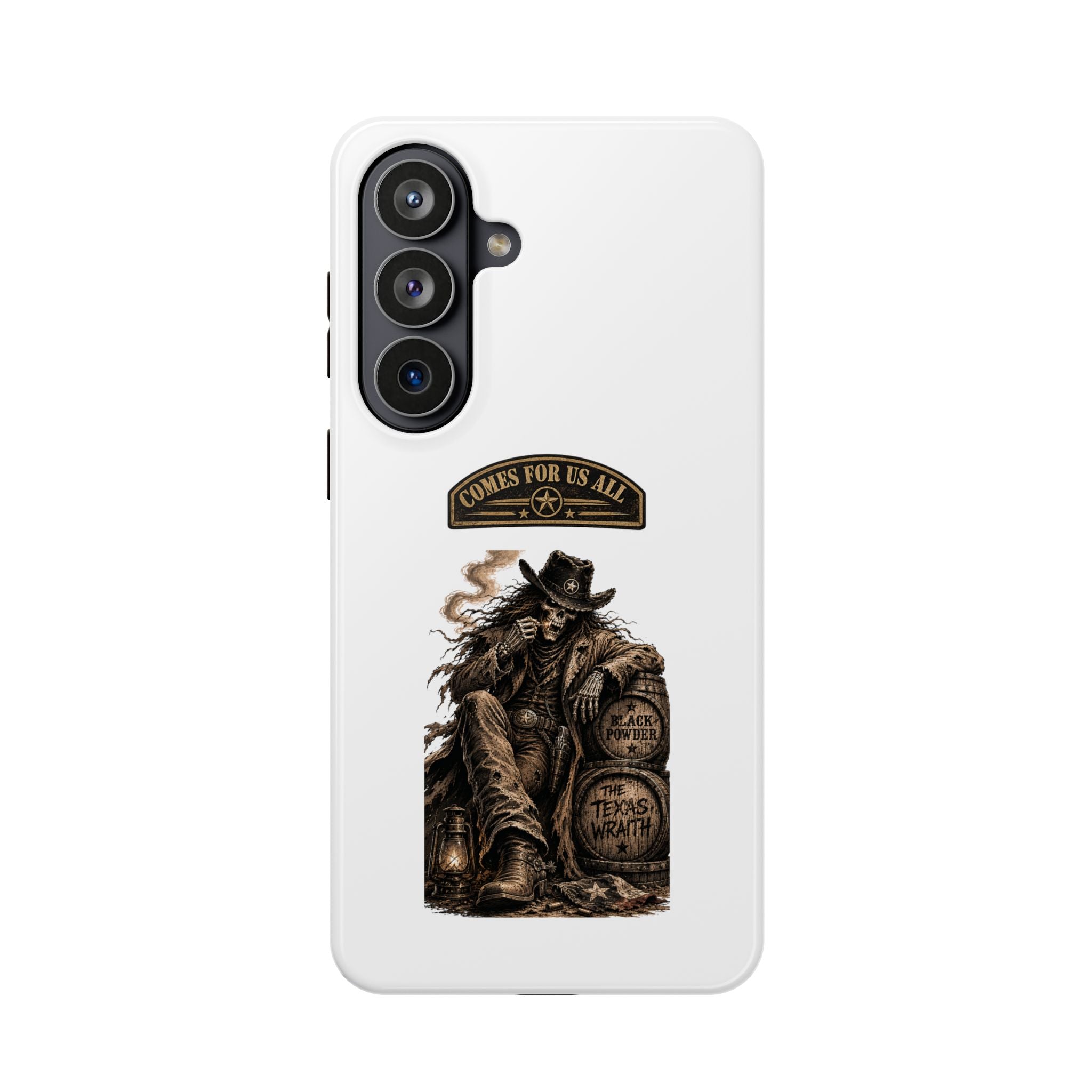 Cowboy Reaper Phone Case — 'Comes For Us All' Magnetic Impact-Resistant Design