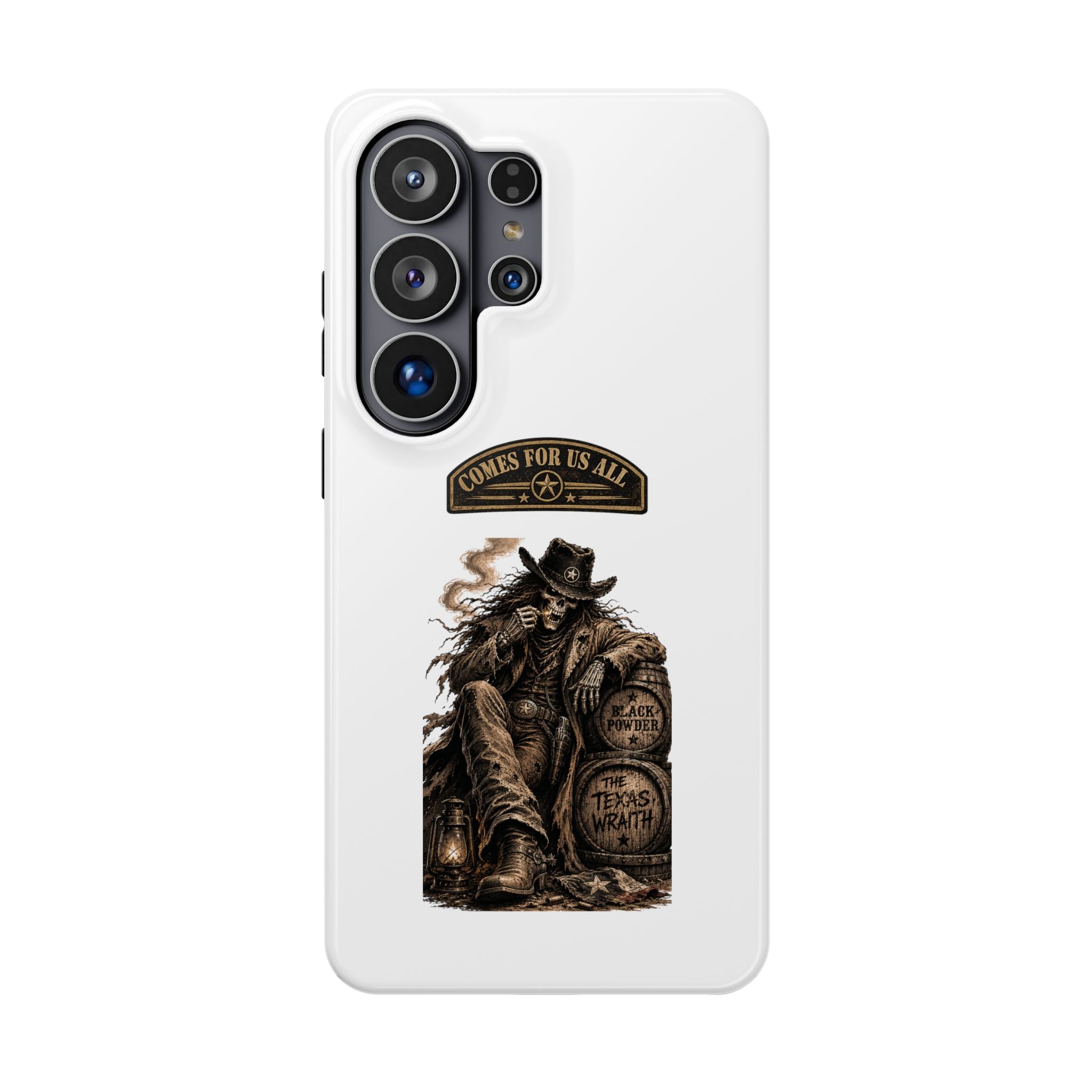 Cowboy Reaper Phone Case — 'Comes For Us All' Magnetic Impact-Resistant Design