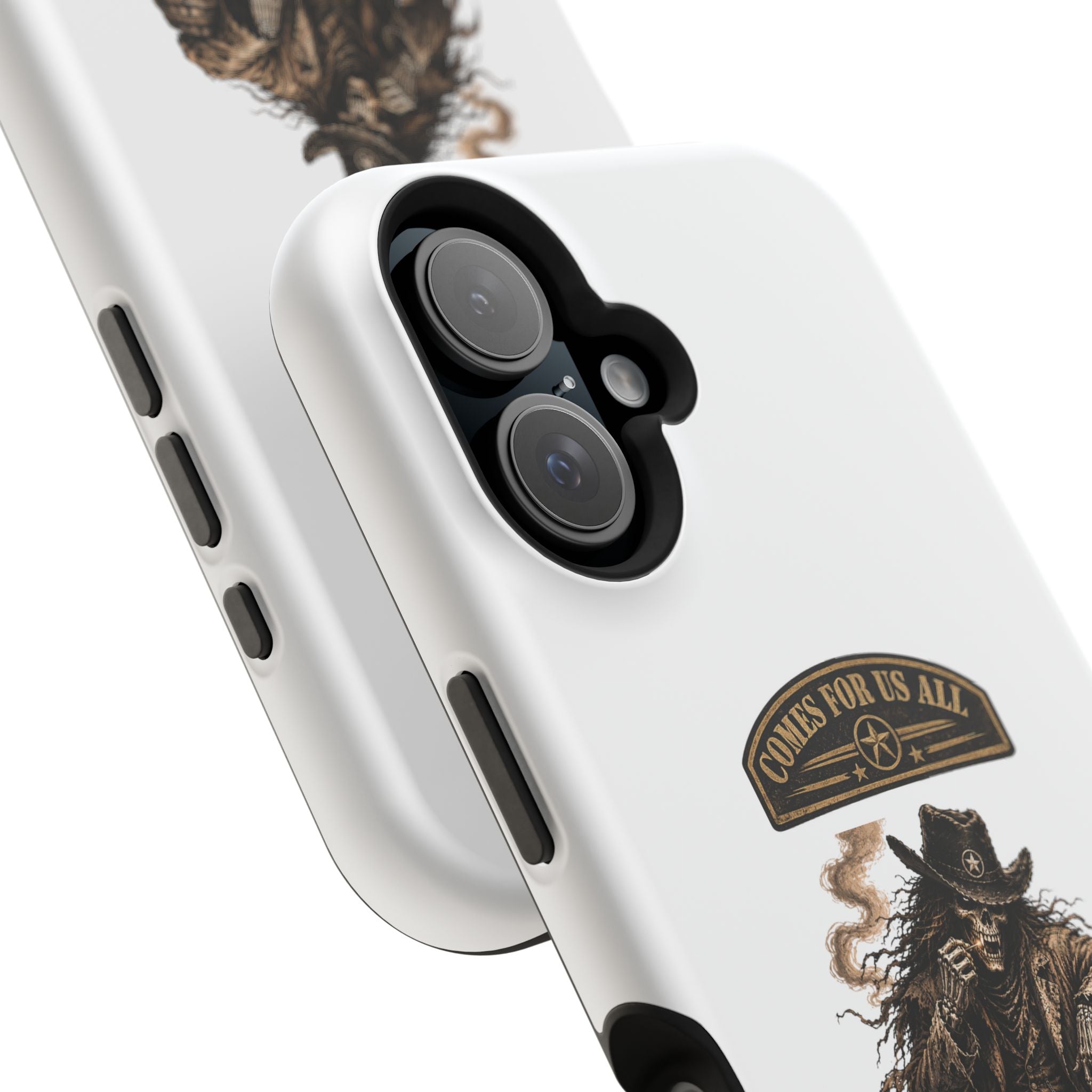 Cowboy Reaper Phone Case — 'Comes For Us All' Magnetic Impact-Resistant Design
