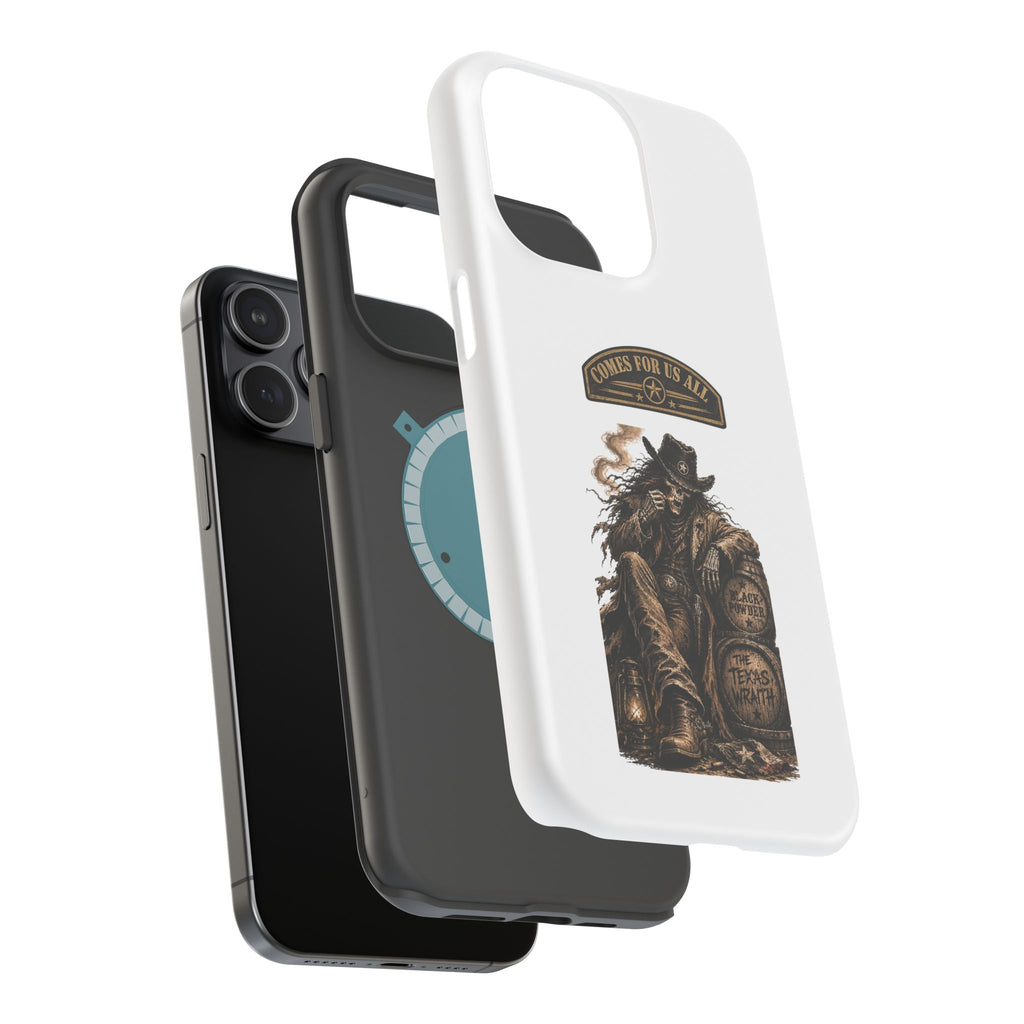 Cowboy Reaper Phone Case — 'Comes For Us All' Magnetic Impact-Resistant Design