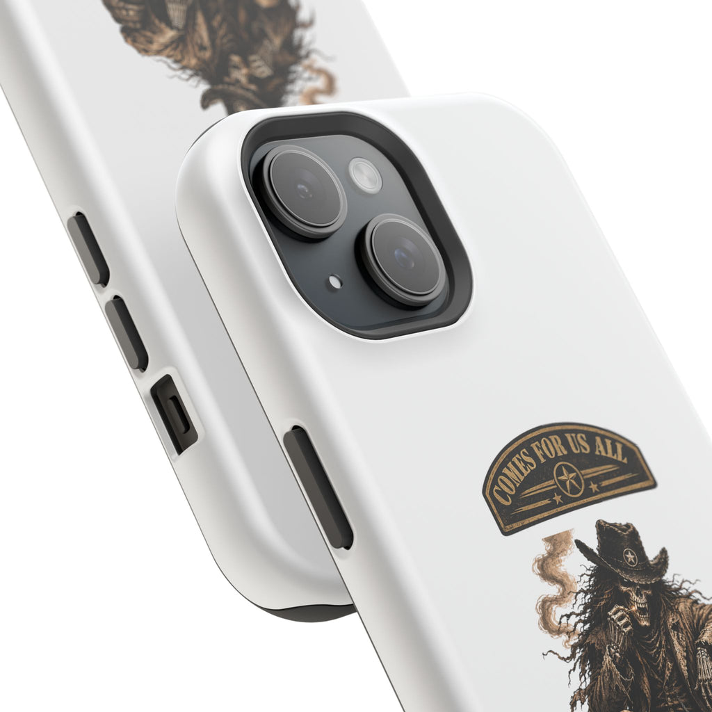 Cowboy Reaper Phone Case — 'Comes For Us All' Magnetic Impact-Resistant Design