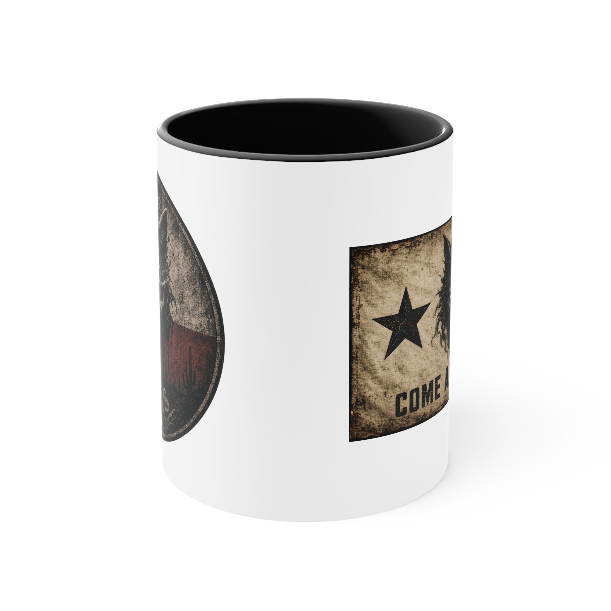 Texas Skull Coffee Mug — Rustic Lone Star Accent Cup