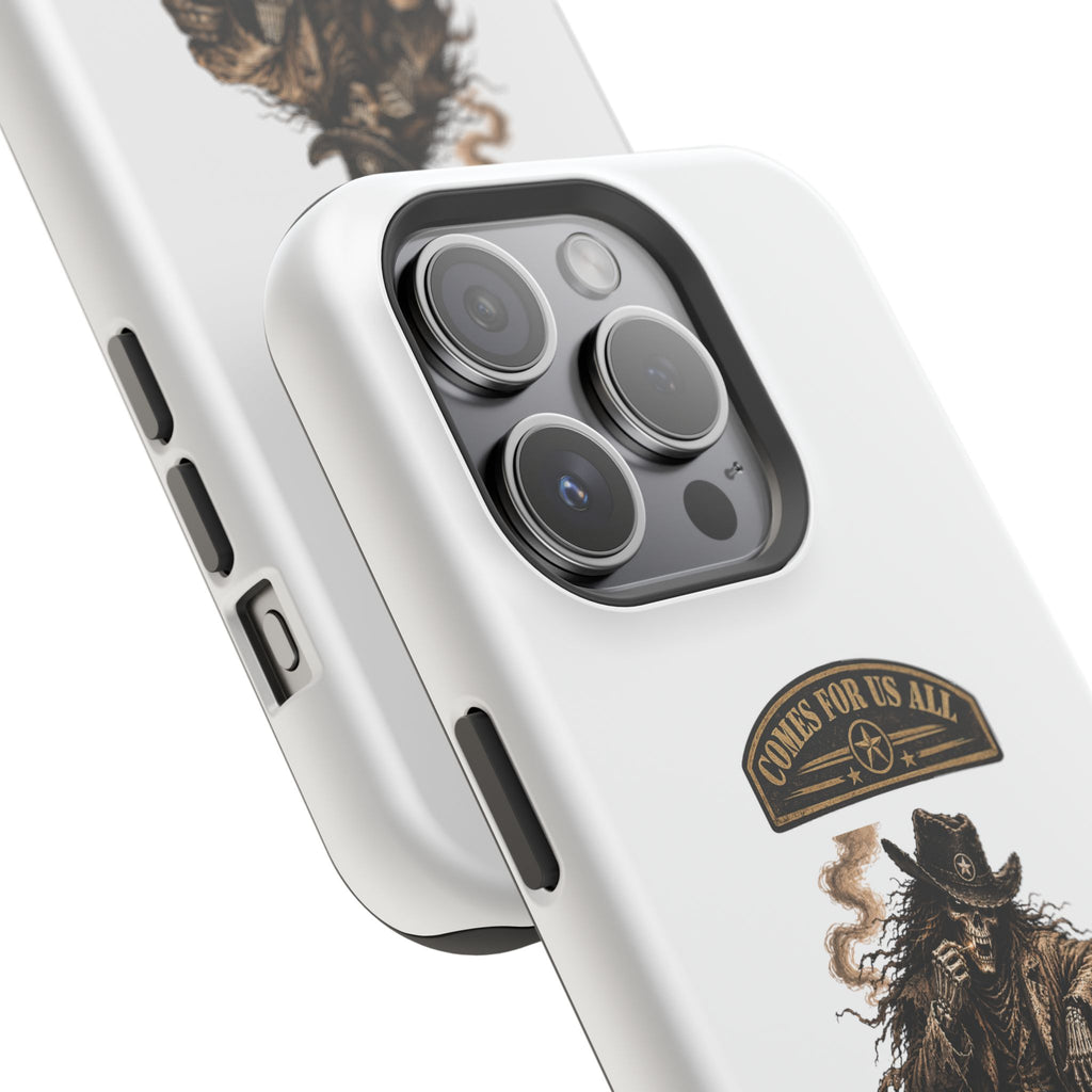 Cowboy Reaper Phone Case — 'Comes For Us All' Magnetic Impact-Resistant Design