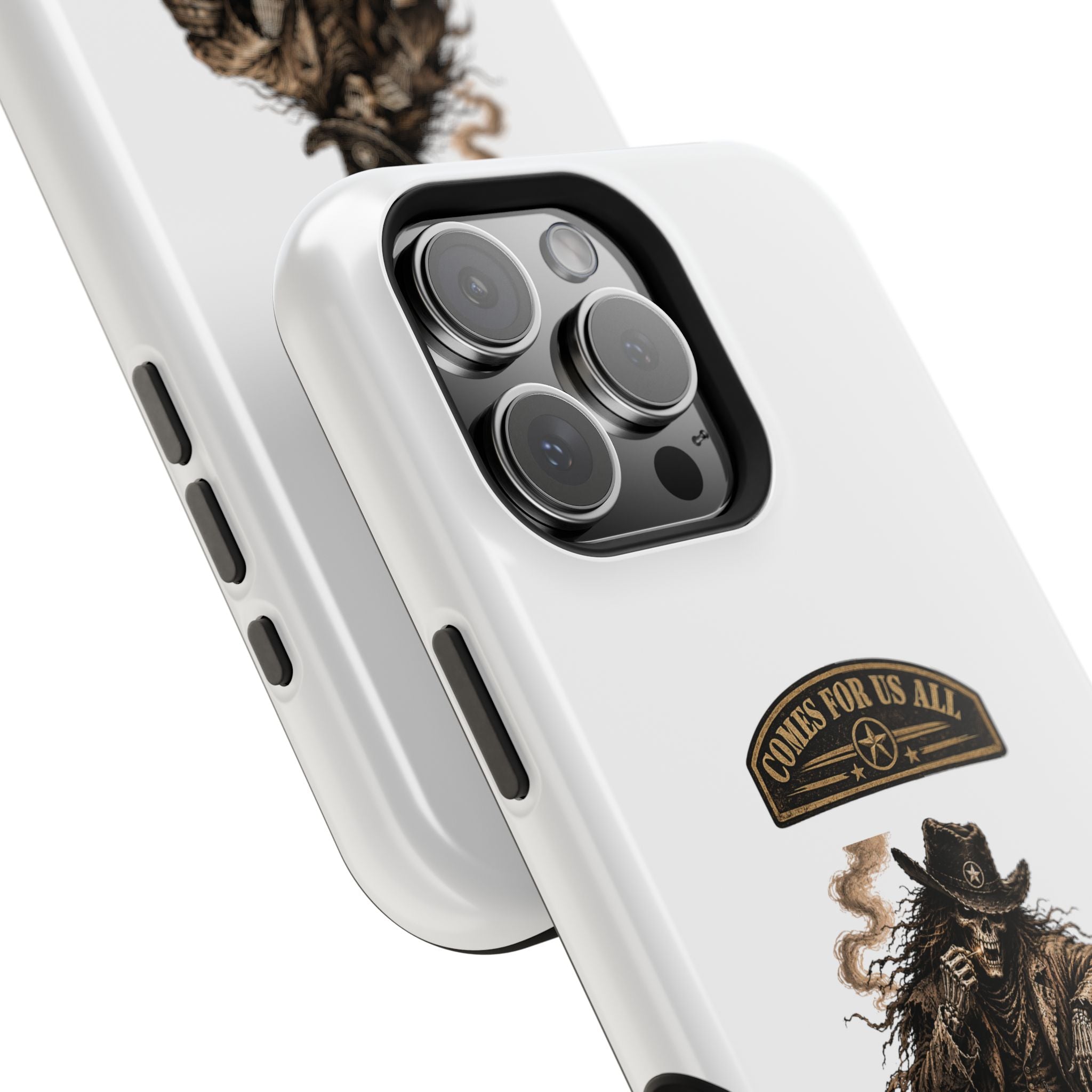 Cowboy Reaper Phone Case — 'Comes For Us All' Magnetic Impact-Resistant Design