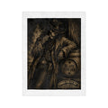 Western Skeleton Cowboy Blanket — "Black Powder - Comes for Us All" Velveteen Throw