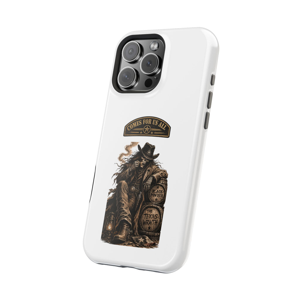 Cowboy Reaper Phone Case — 'Comes For Us All' Magnetic Impact-Resistant Design
