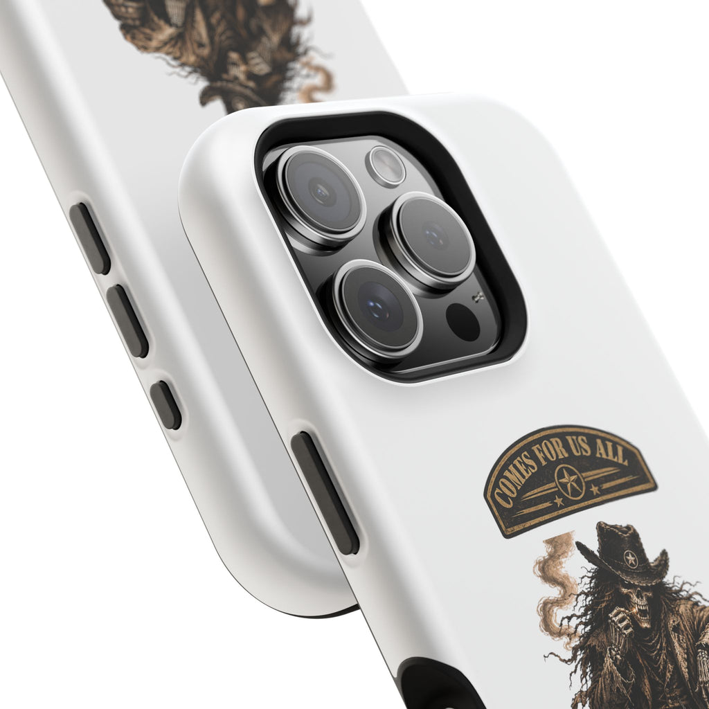 Cowboy Reaper Phone Case — 'Comes For Us All' Magnetic Impact-Resistant Design