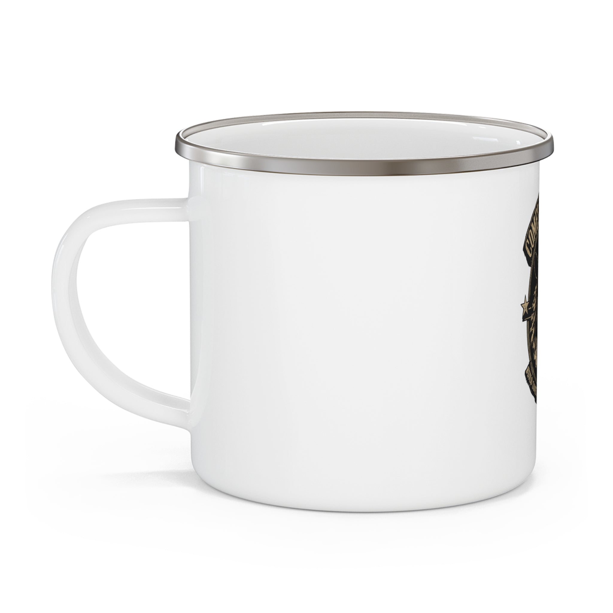 Enamel Mug — 'Comes For Us All' Skull Cowboy Camping Cup
