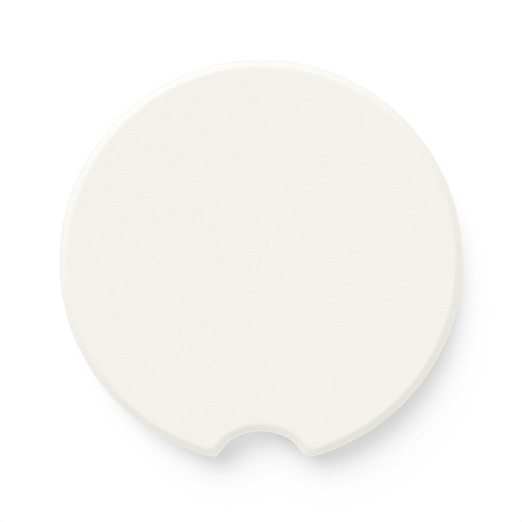 Soapstone Car Coaster — Vintage Skull & Flag Design