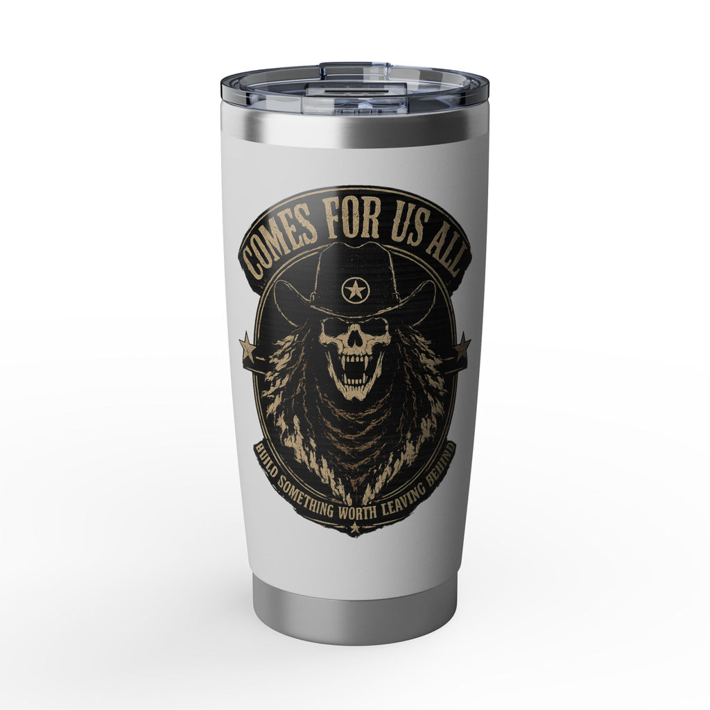 Vagabond 20oz Tumbler — 'Comes For Us All' Skull Rodeo Travel Mug