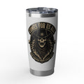 Vagabond 20oz Tumbler — 'Comes For Us All' Skull Rodeo Travel Mug