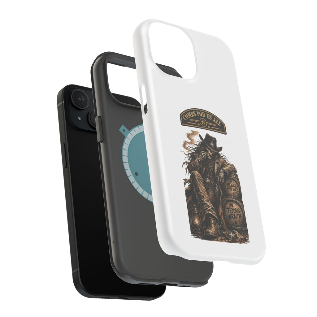 Cowboy Reaper Phone Case — 'Comes For Us All' Magnetic Impact-Resistant Design