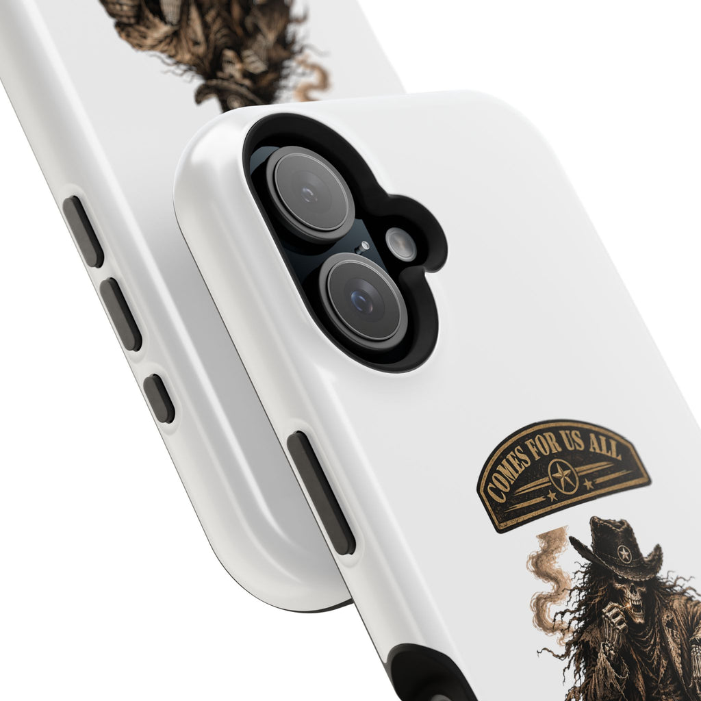 Cowboy Reaper Phone Case — 'Comes For Us All' Magnetic Impact-Resistant Design