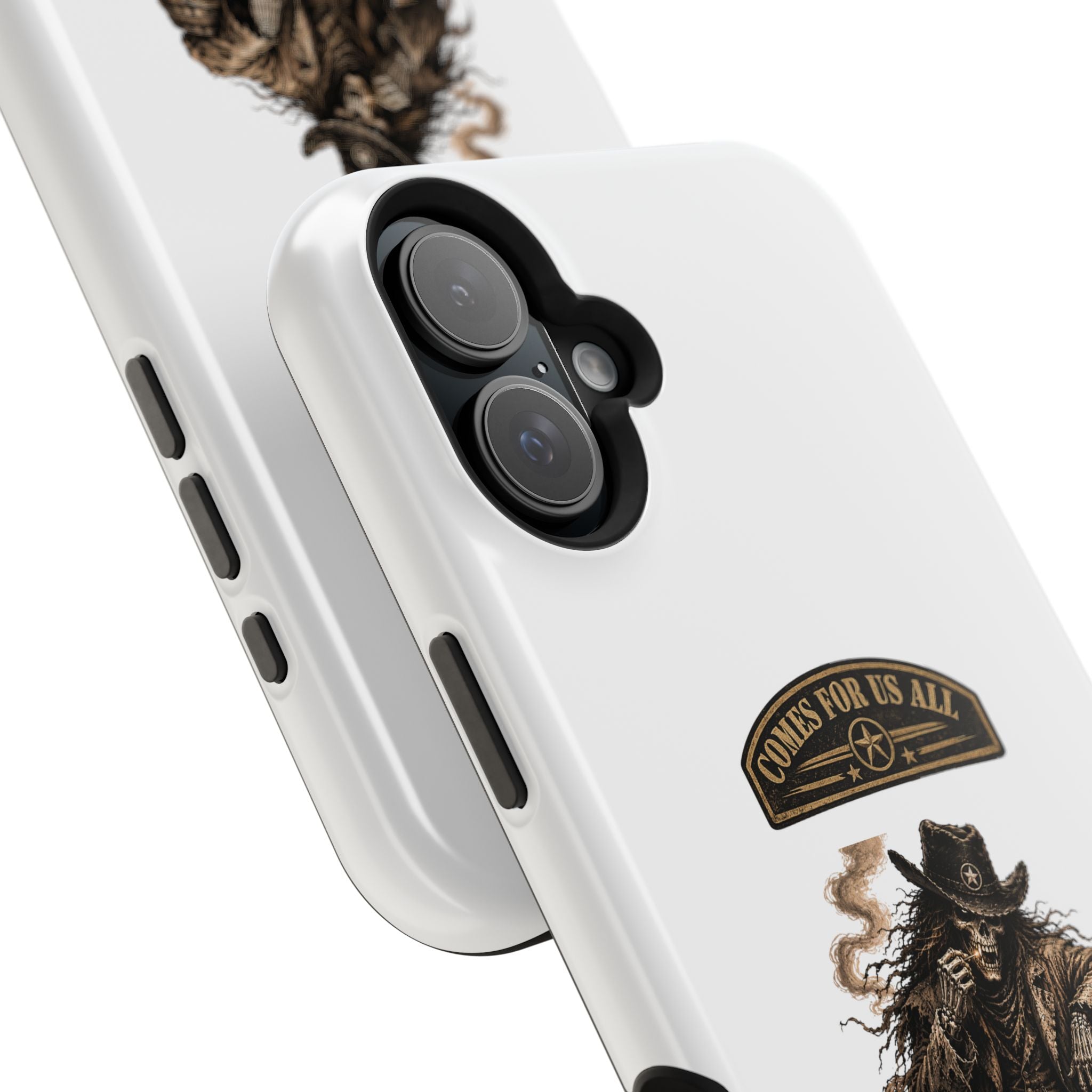 Cowboy Reaper Phone Case — 'Comes For Us All' Magnetic Impact-Resistant Design