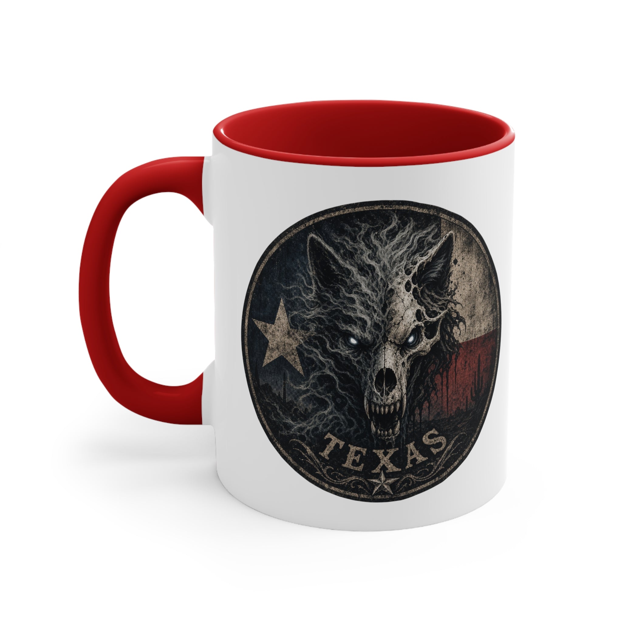 Texas Skull Coffee Mug — Rustic Lone Star Accent Cup