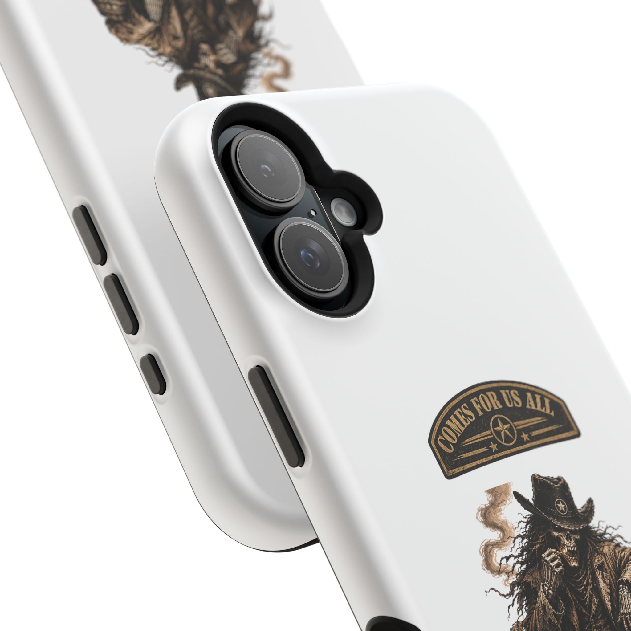 Cowboy Reaper Phone Case — 'Comes For Us All' Magnetic Impact-Resistant Design
