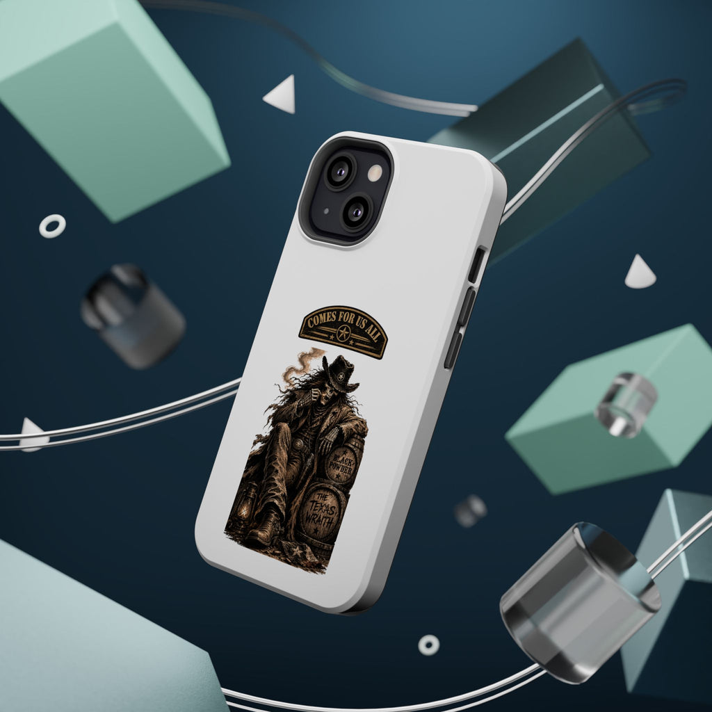 Cowboy Reaper Phone Case — 'Comes For Us All' Magnetic Impact-Resistant Design