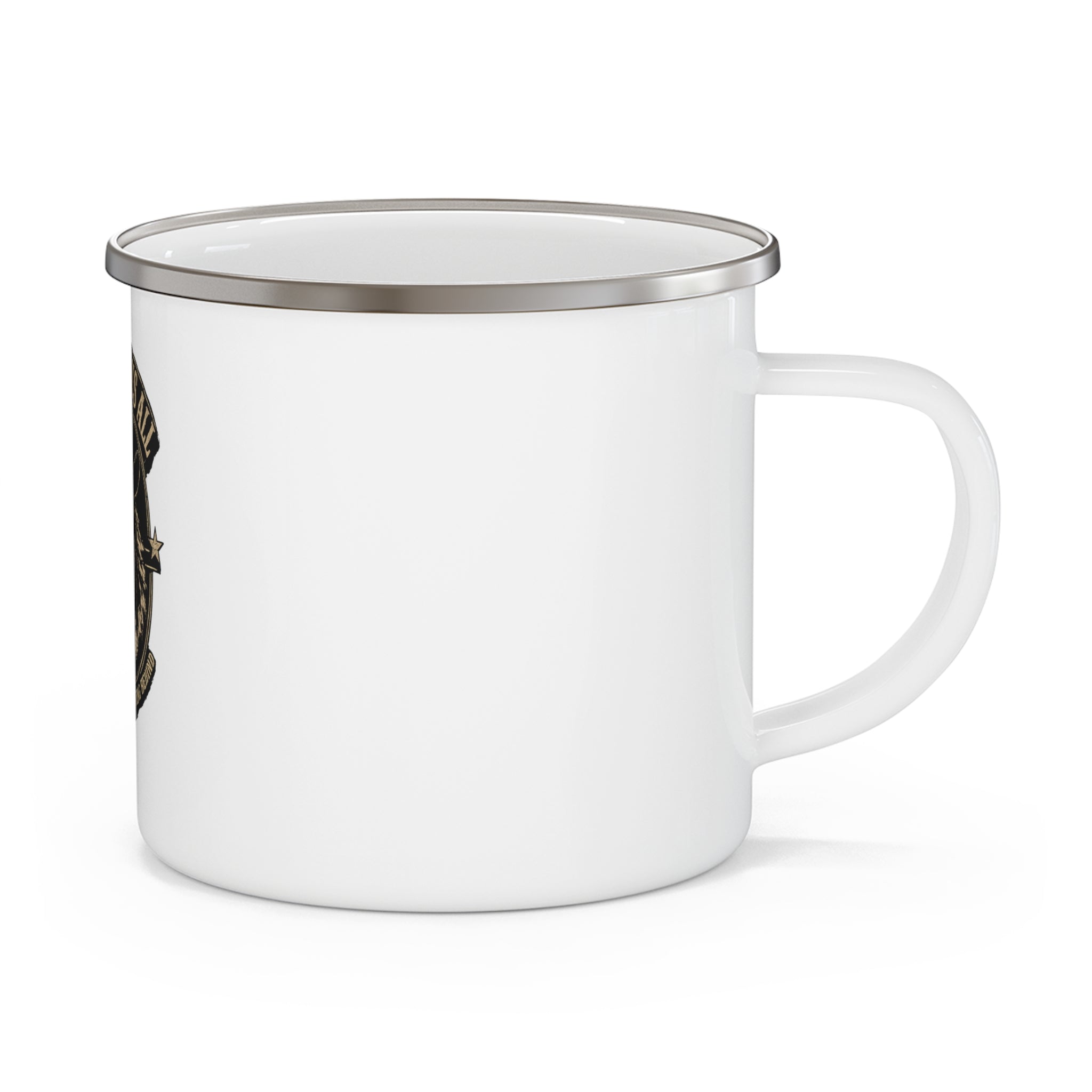 Enamel Mug — 'Comes For Us All' Skull Cowboy Camping Cup