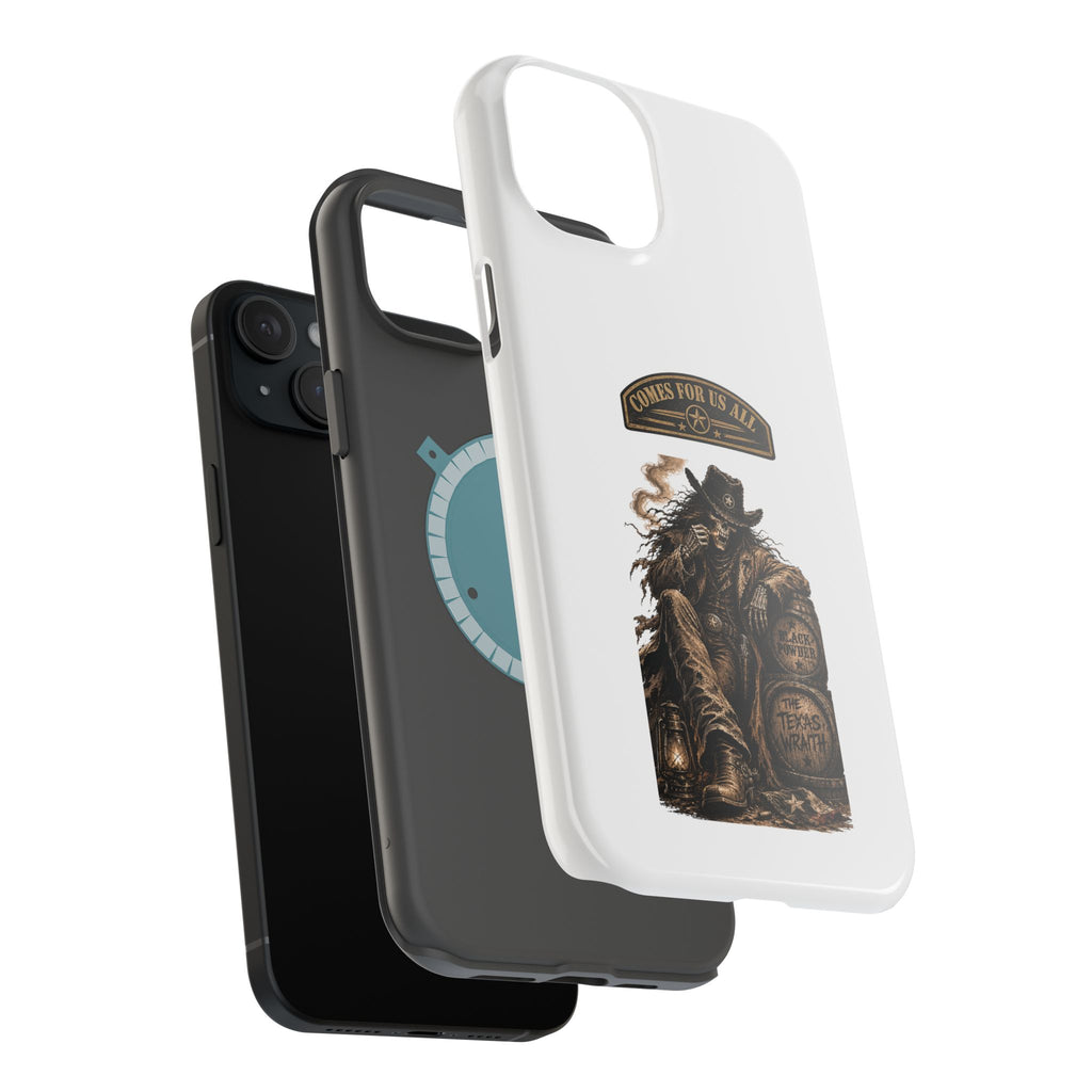 Cowboy Reaper Phone Case — 'Comes For Us All' Magnetic Impact-Resistant Design