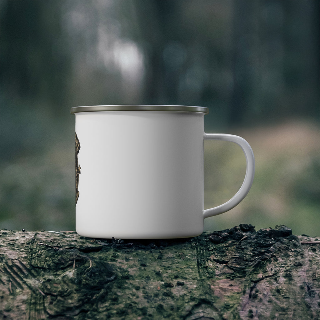 Enamel Mug — 'Comes For Us All' Skull Cowboy Camping Cup