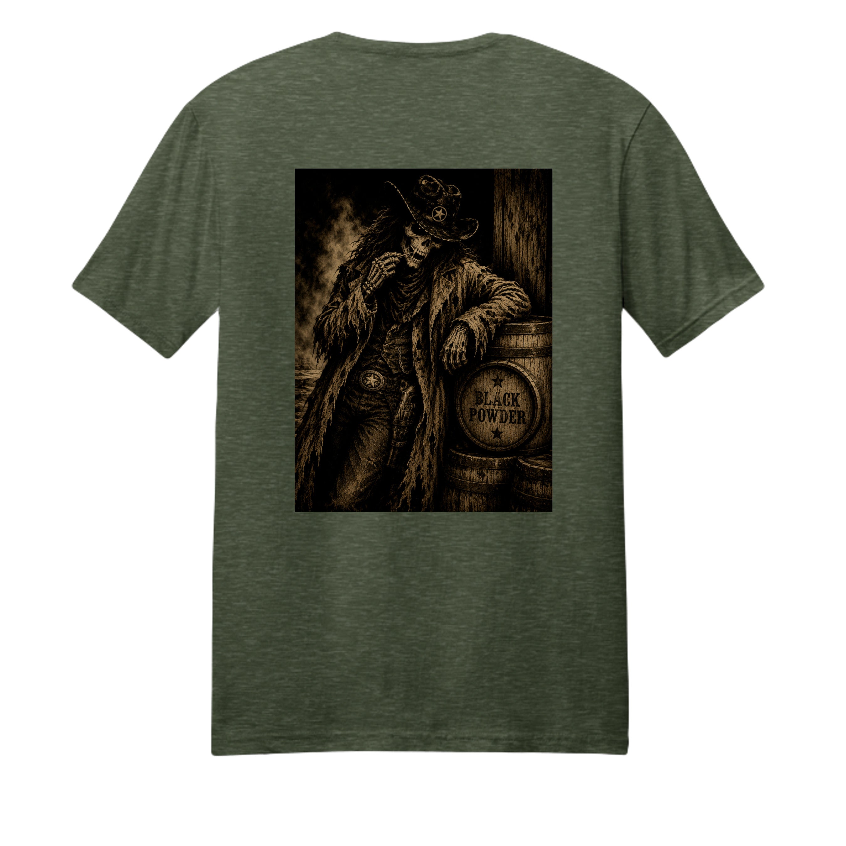 Heathered Forest Green - DM108 - BACK