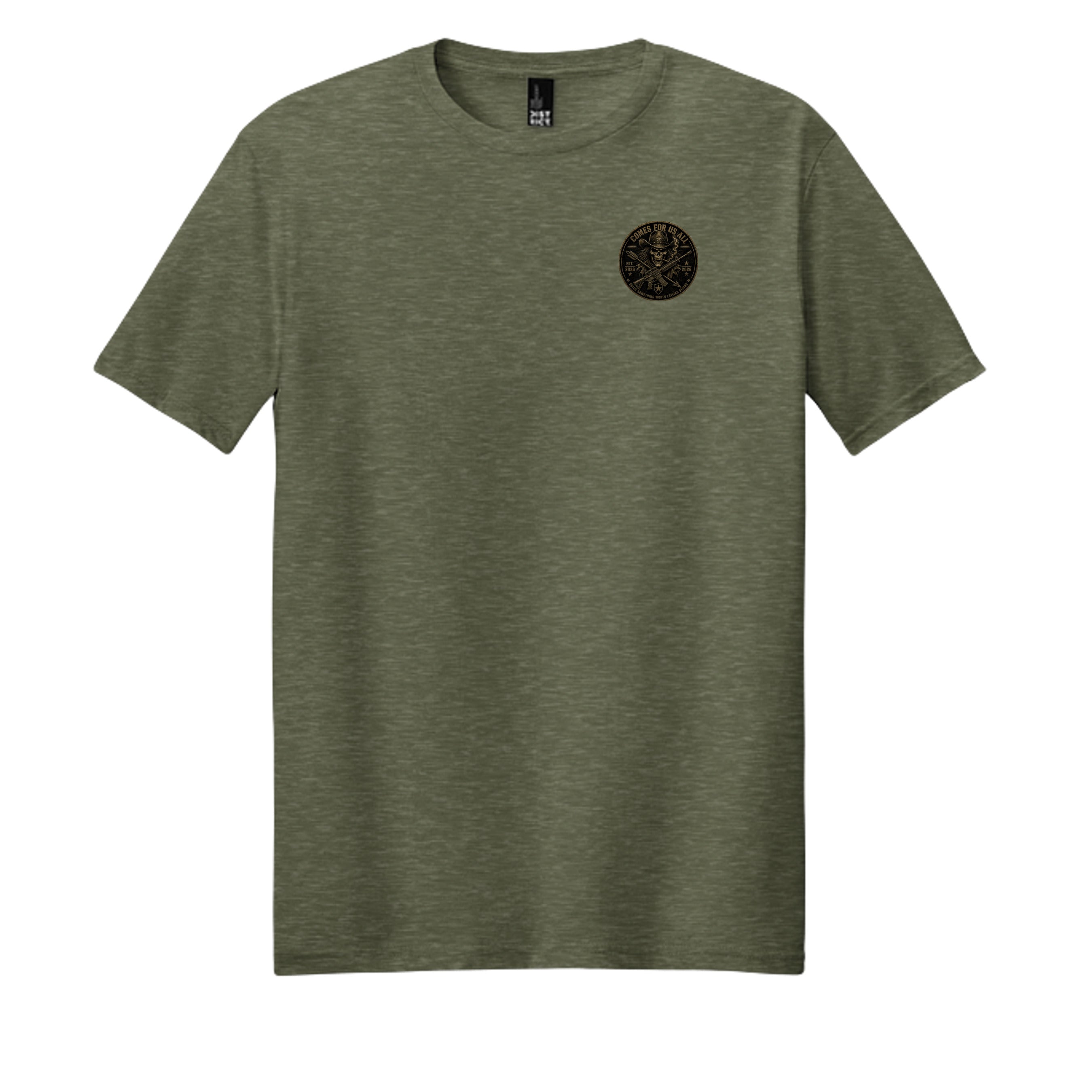 Heathered Olive - DM108 - FRONT
