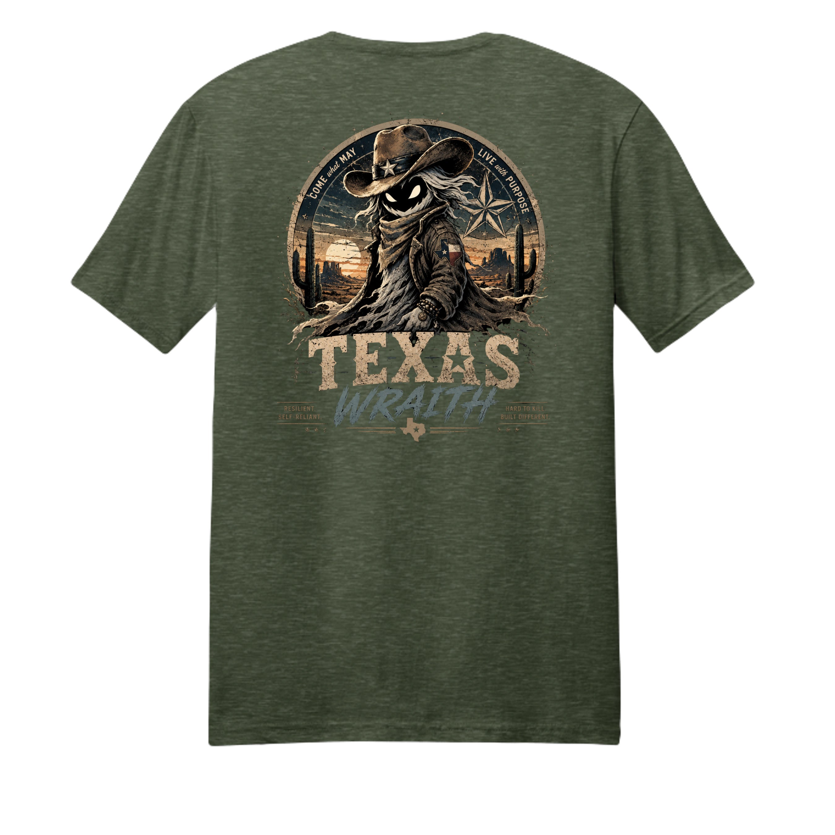 Heathered Forest Green - DM108 - BACK